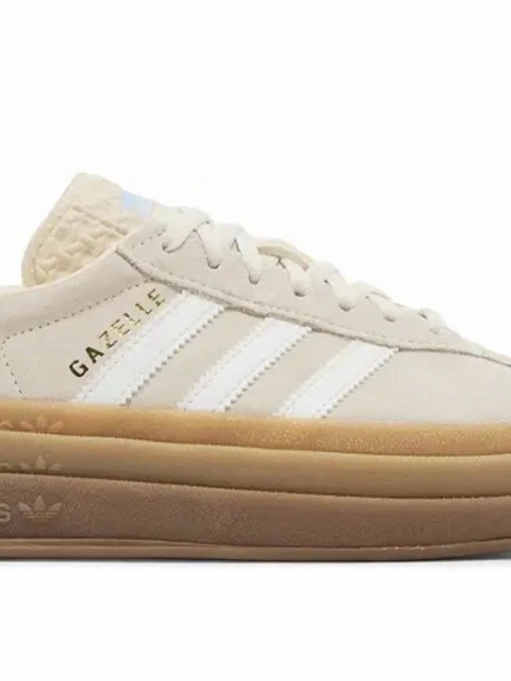 adidas Gazelle Bold J Platform Sneakers Cream Wonder White Clear Sky Blue US 5.5